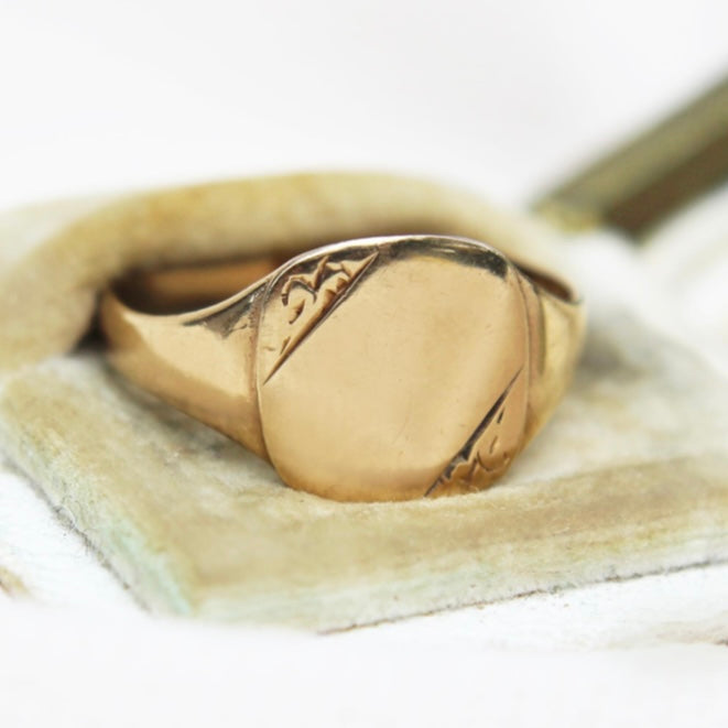 Vintage Signet Ring + Sizing and Engraving