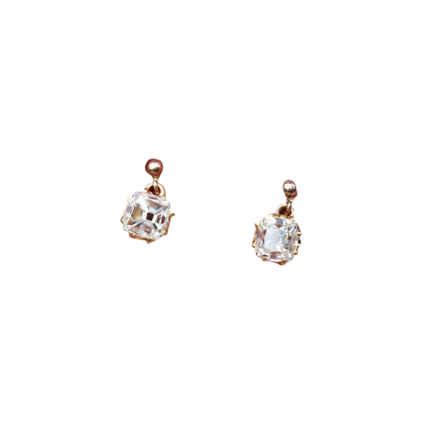 1.60 Carat Old Peruzzi Cut Diamond Earrings