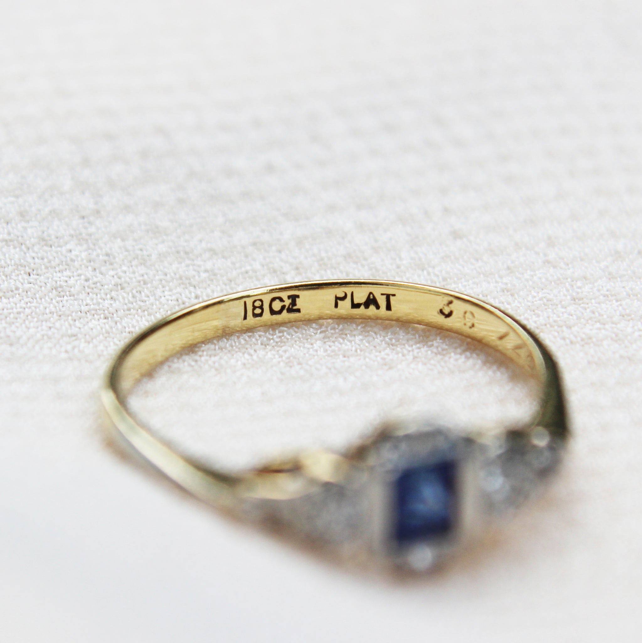Art Deco Sapphire and Diamond Cluster Ring