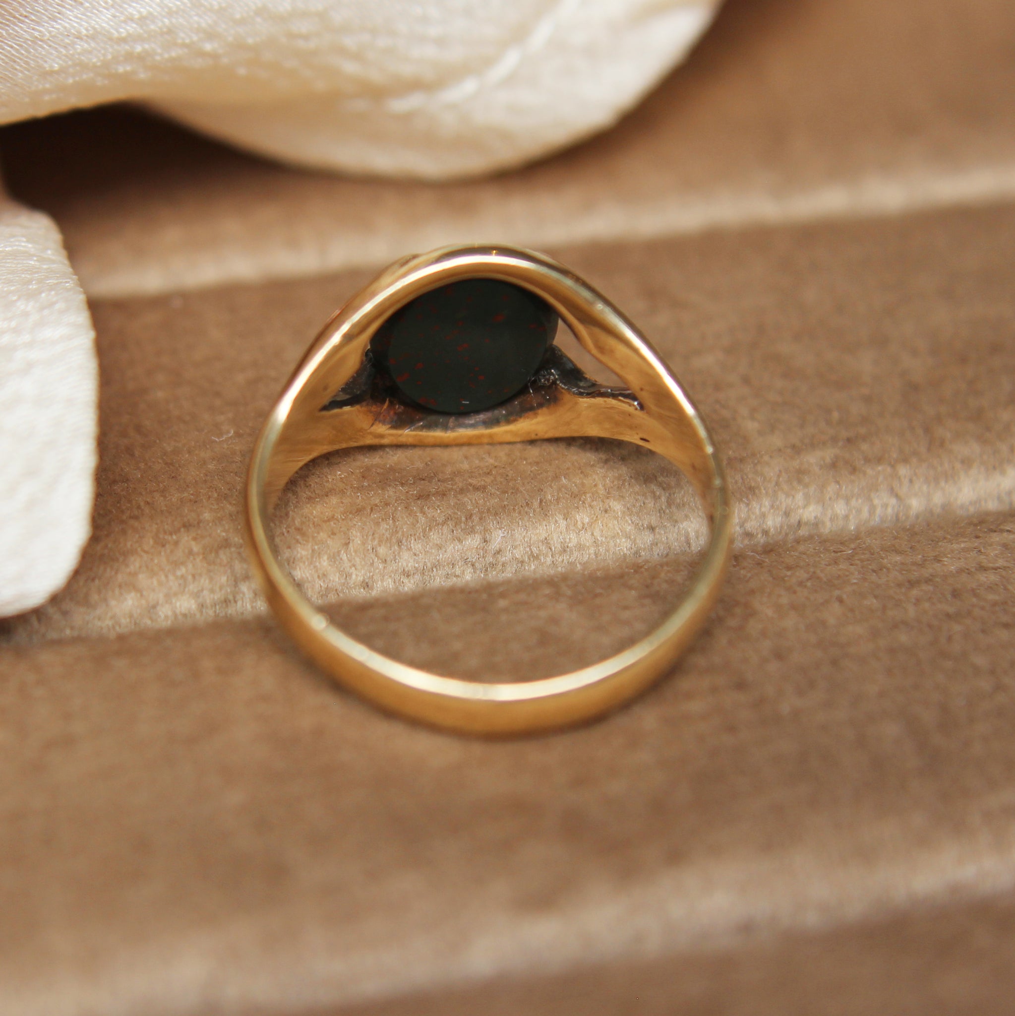 Vintage Bloodstone Signet Ring