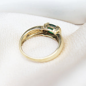 Vintage Emerald and Diamond Band