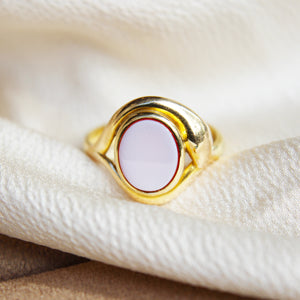 Victorian Banded Carnelian Snake Ring
