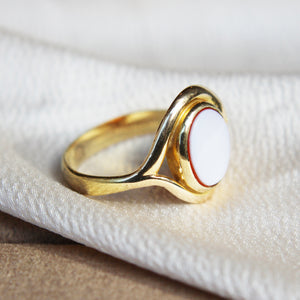 Victorian Banded Carnelian Snake Ring