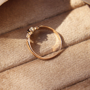 Victorian Garnet and Old Cut Diamond Quatrefoil Ring