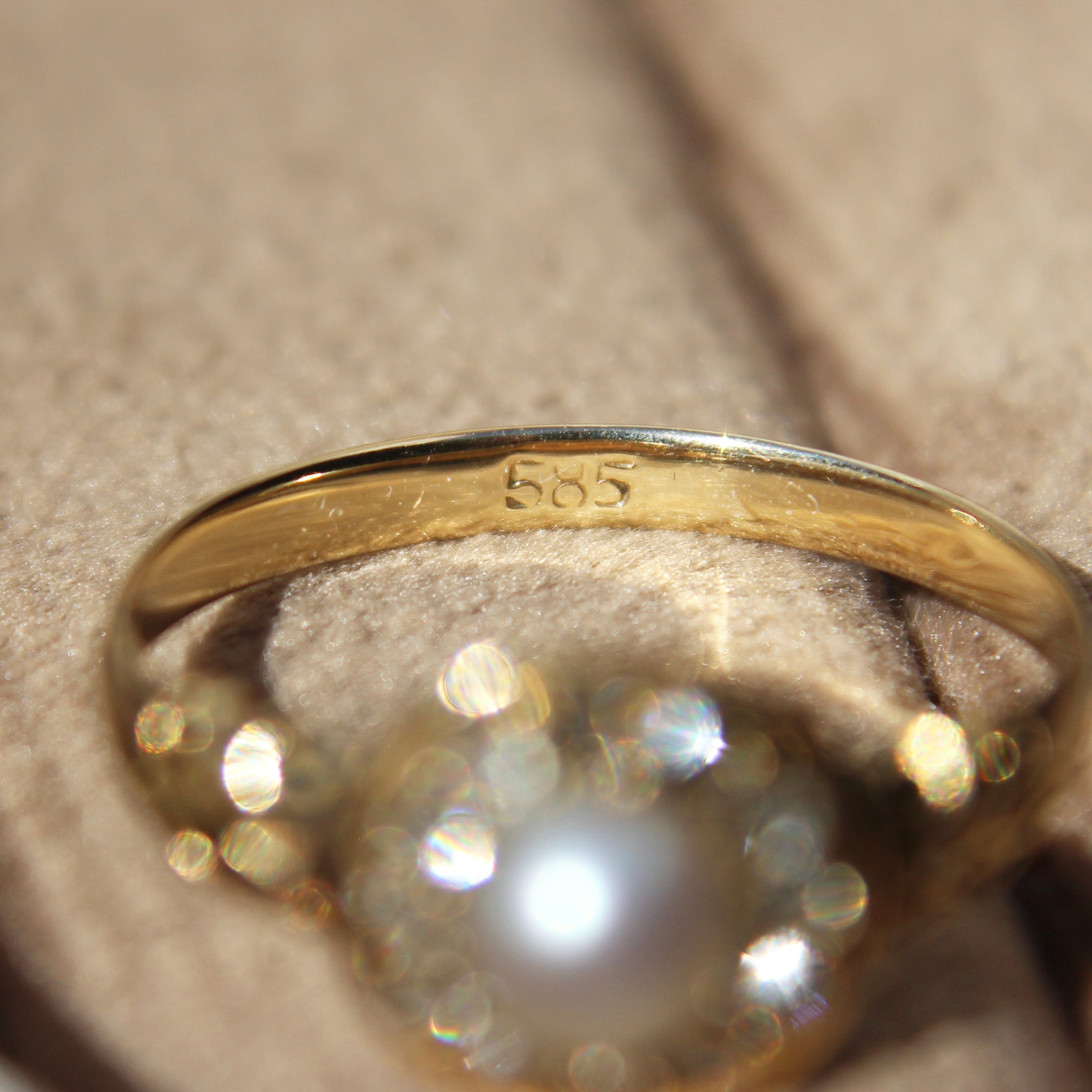 Victorian Pearl and Rose Cut Diamond Cluster Ring