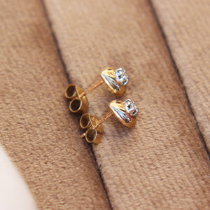 Vintage Diamond Teardrop Stud Earrings