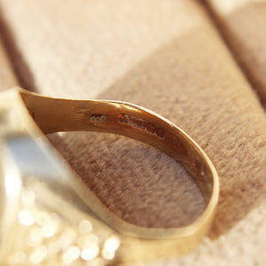 Vintage Cushion Shape Diamond Signet Ring