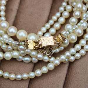 Antique Cultured Pearl Long Length Necklace