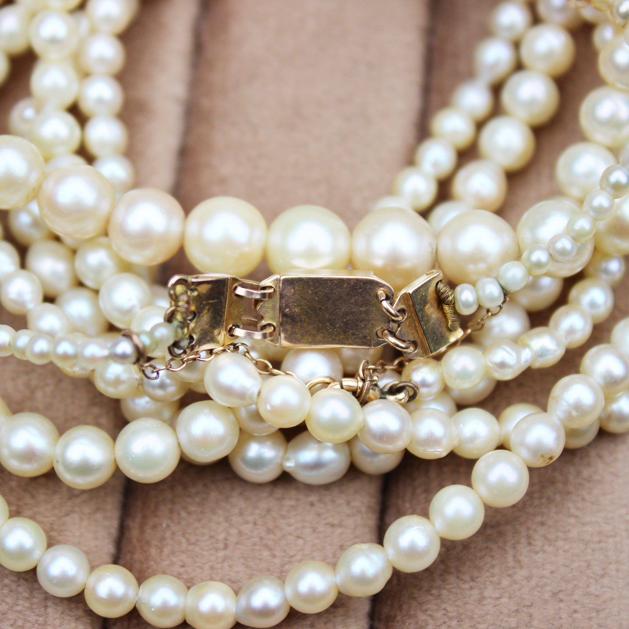 Antique Cultured Pearl Long Length Necklace