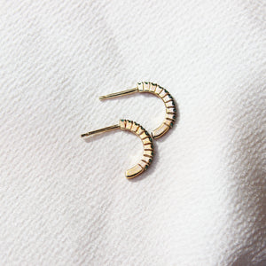 Vintage Emerald Half Hoop Earrings