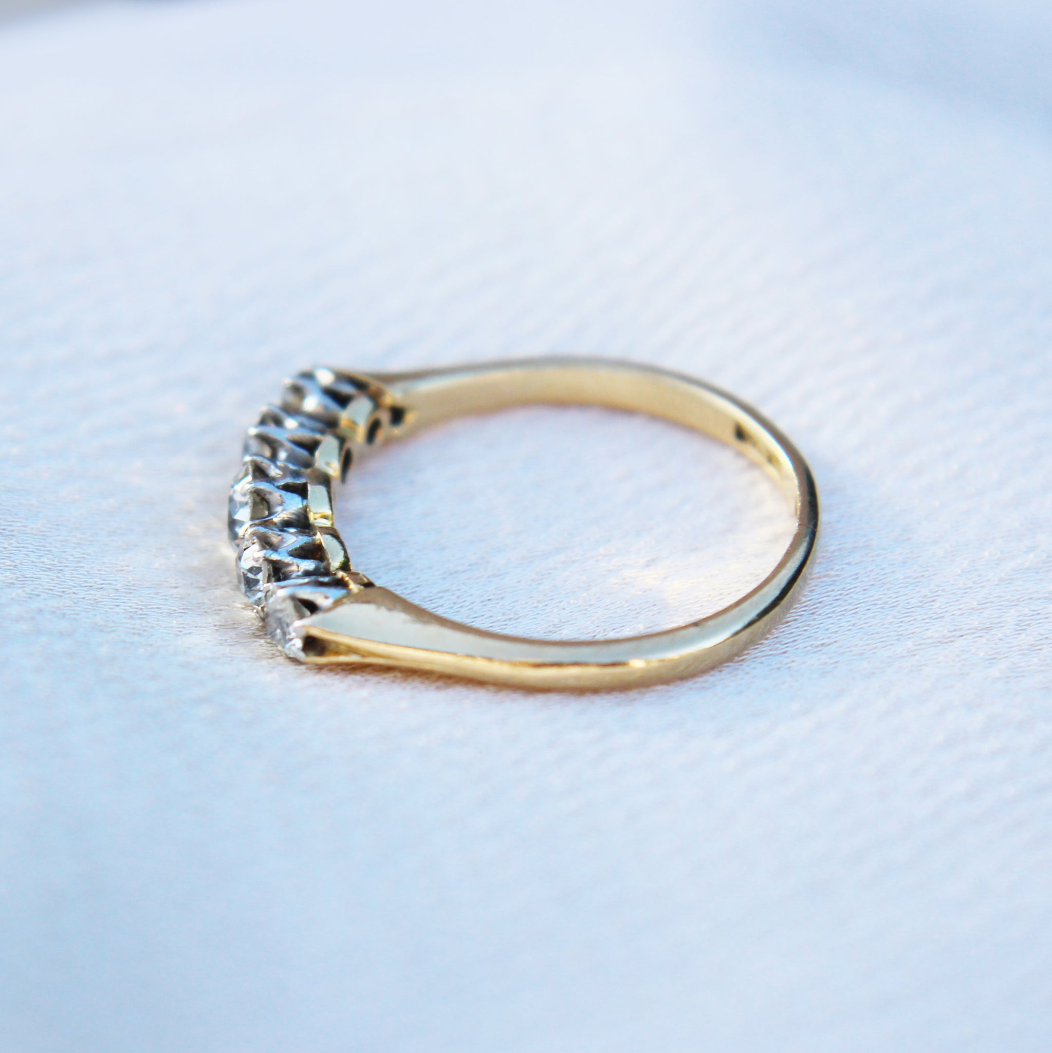 Victorian 0.60 Carat Old Cut Diamond Five Stone Ring