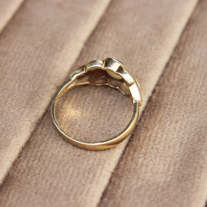 Vintage Cabochon Opal Abstract Ring