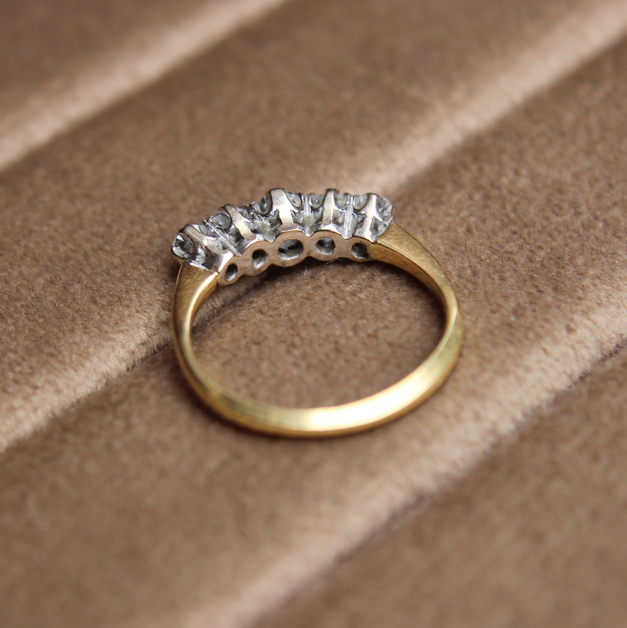 Victorian 0.50 Carat Old Cut Diamond Five Stone Ring
