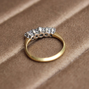 Victorian 0.50 Carat Old Cut Diamond Five Stone Ring
