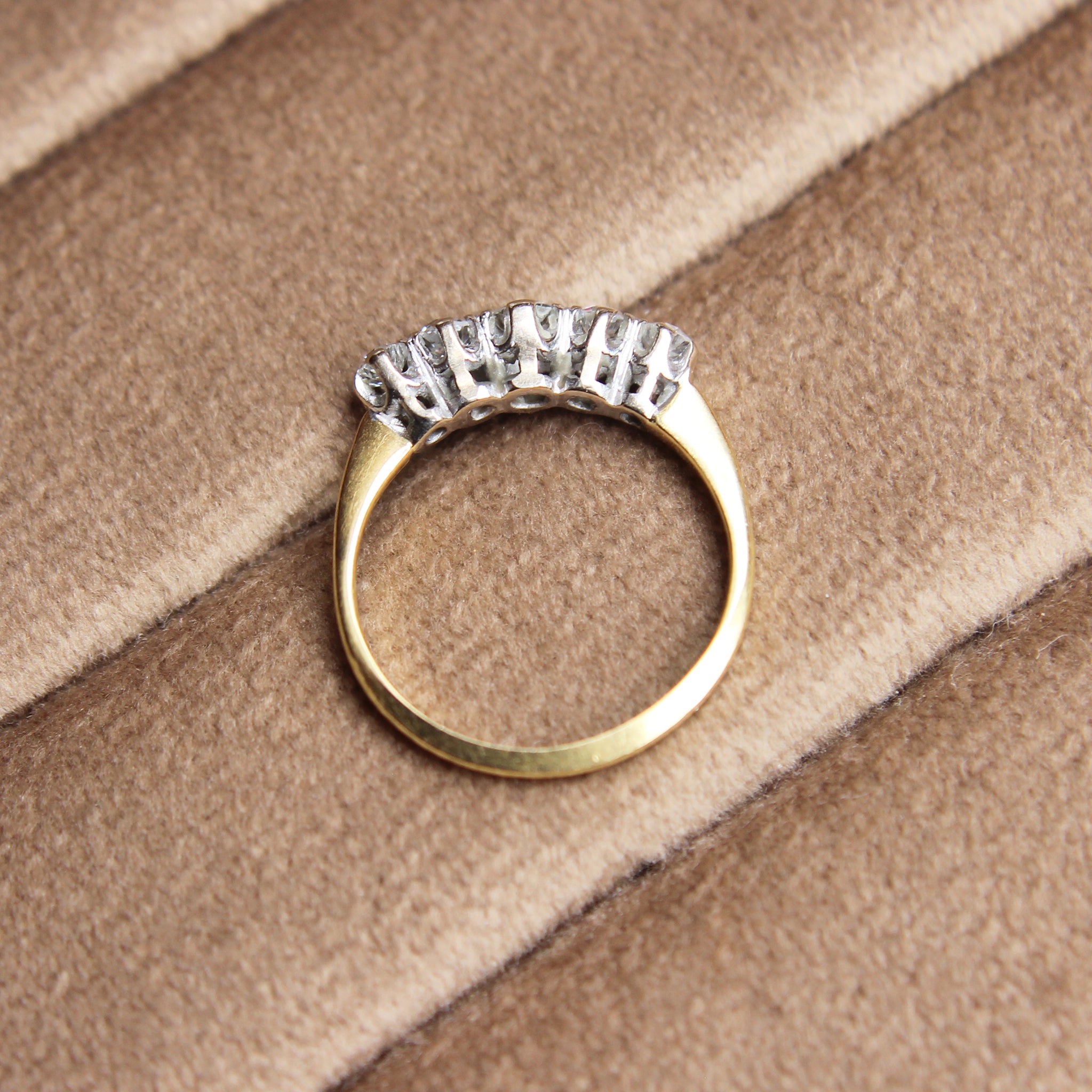 Victorian 0.50 Carat Old Cut Diamond Five Stone Ring