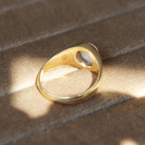 Victorian Opal Rubover Single Stone Ring