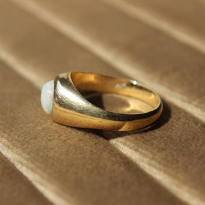 Victorian Opal Rubover Single Stone Ring