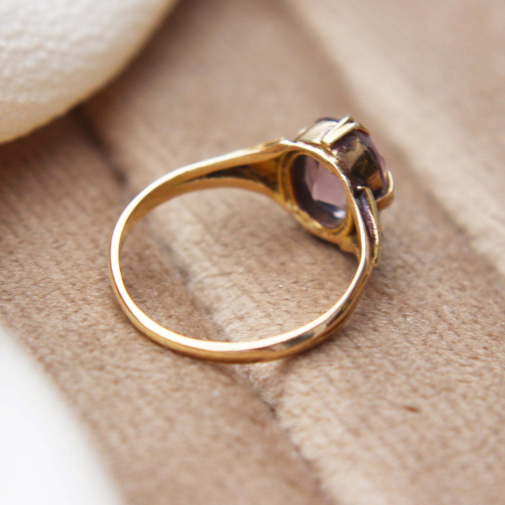 Edwardian Amethyst and Diamond Ring