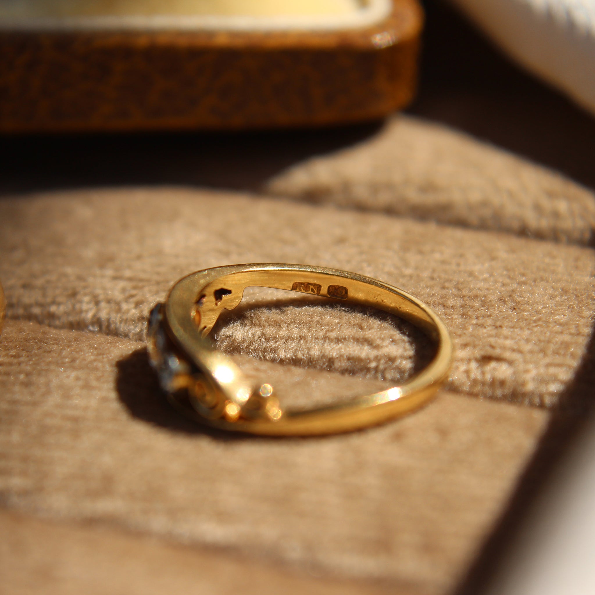 Edwardian Old Cut Diamond Three Stone Ring