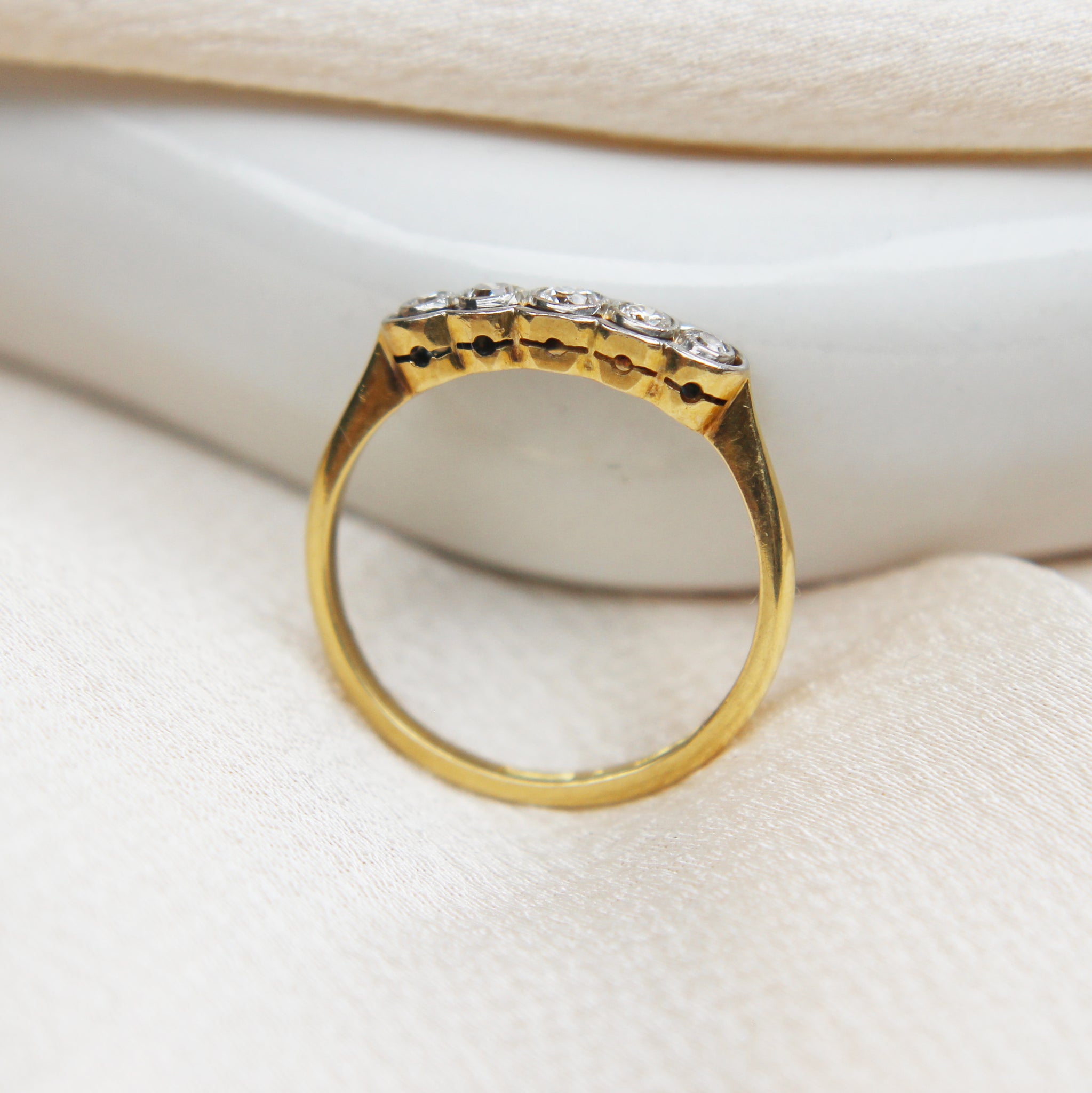 Edwardian Old Cut Diamond Five Stone Ring