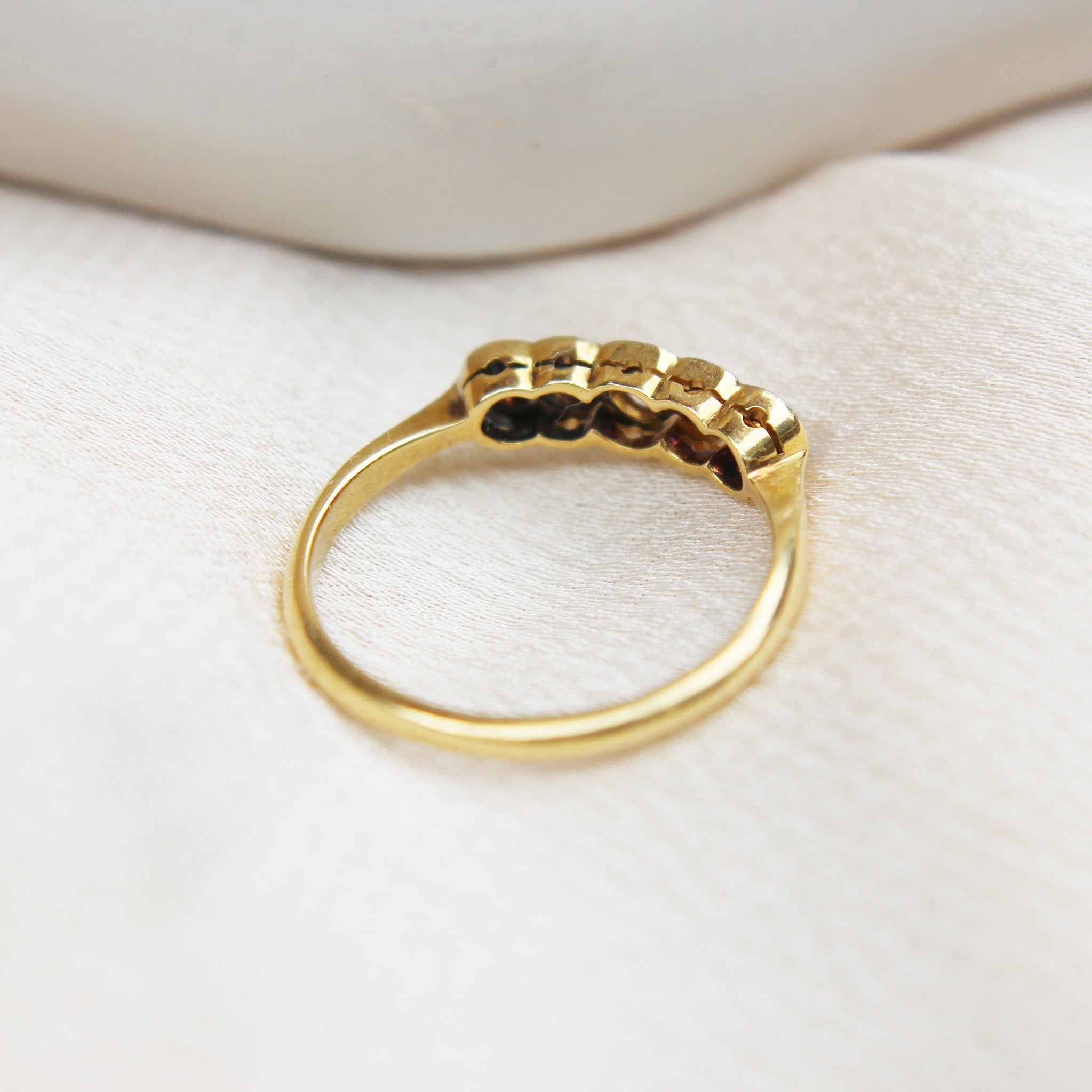 Edwardian Old Cut Diamond Five Stone Ring