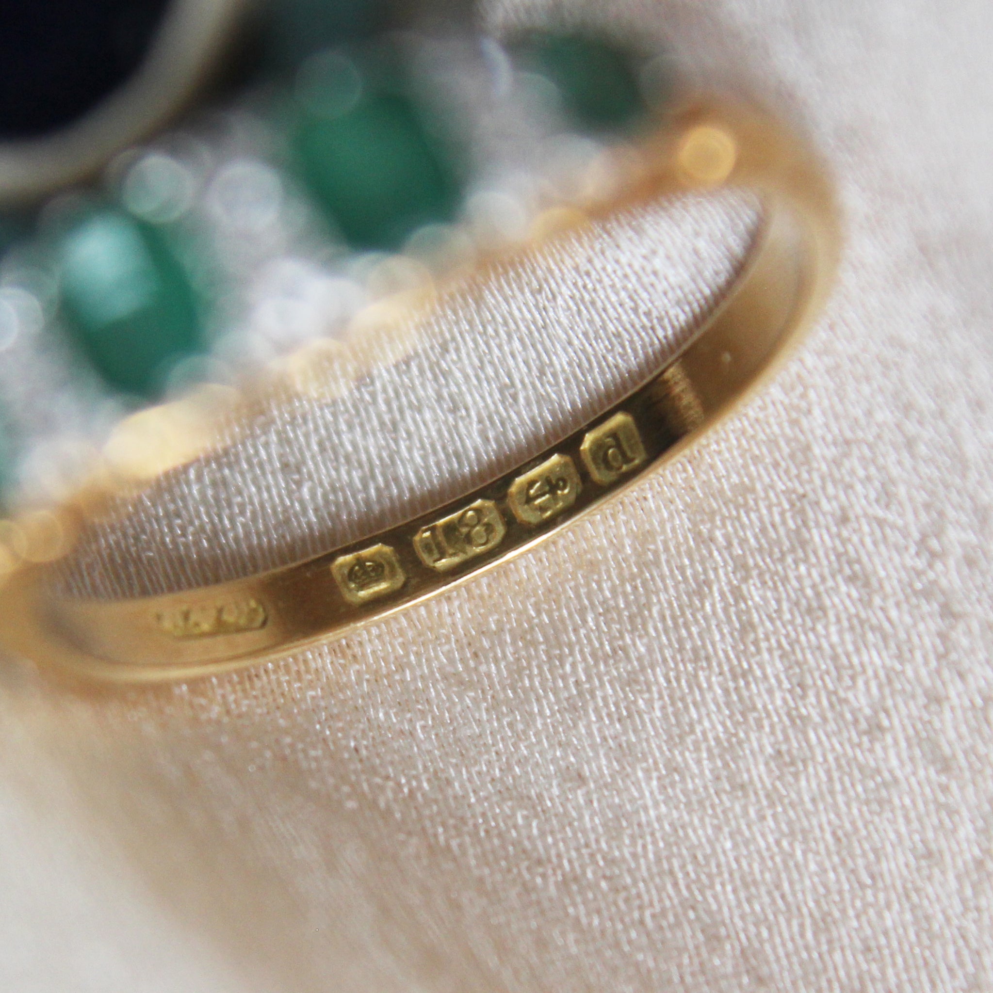 Edwardian Emerald and Diamond Four Stone Ring