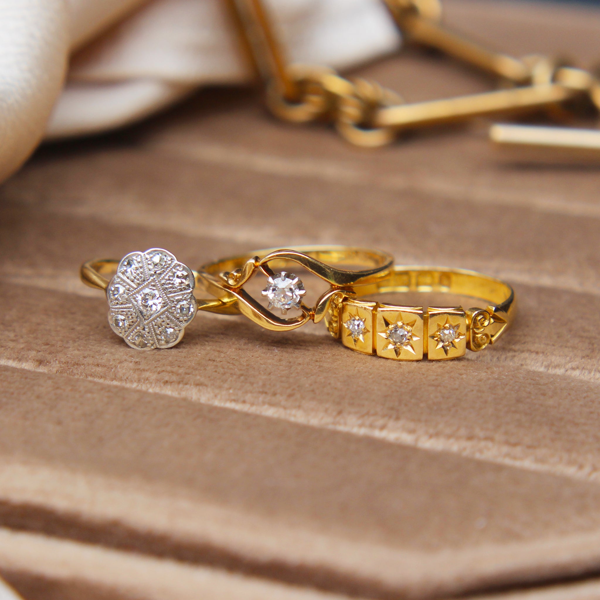 Art Deco Diamond Cluster Ring